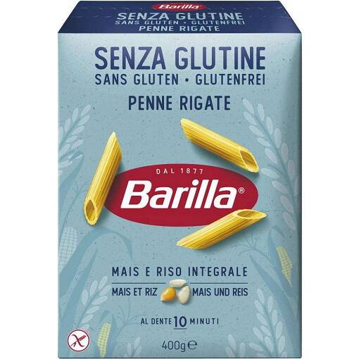 Barilla Senza Glutine Penne Rigate makaron bezglutenowy rurki 400 g