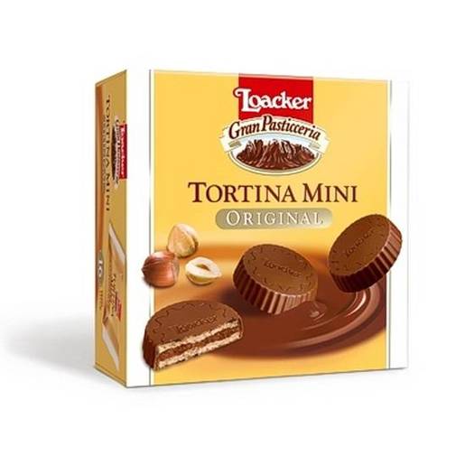 Loacker Tortina Mini Original mini wafle w mlecznej czekoladzie 144g
