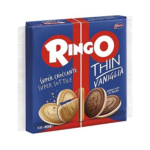 Pavesi Ringo Thin Vaniglia - ciastka z kremem waniliowym 234 g