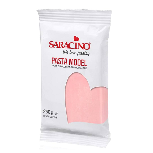 Saracino Pasta Model - różowa masa cukrowa do modelowania 250g